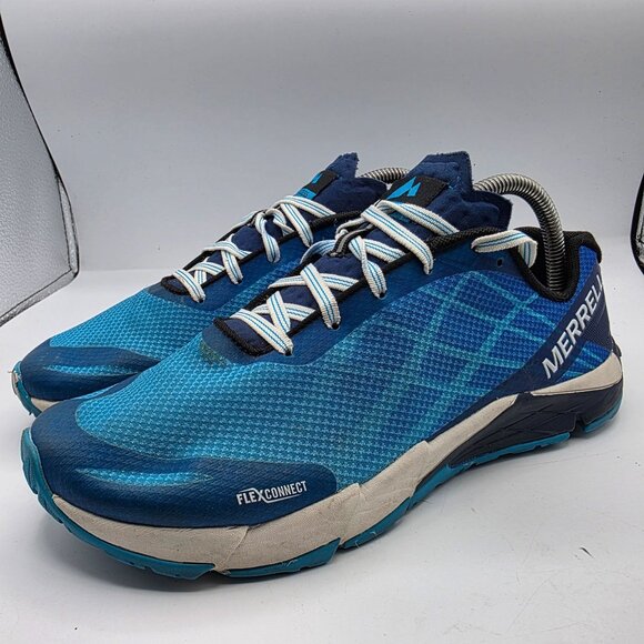 Merrell Bare Access Flex Shoes Mens Size 8.5 Blue Cyan Athletic Running Walking - Picture 4 of 13